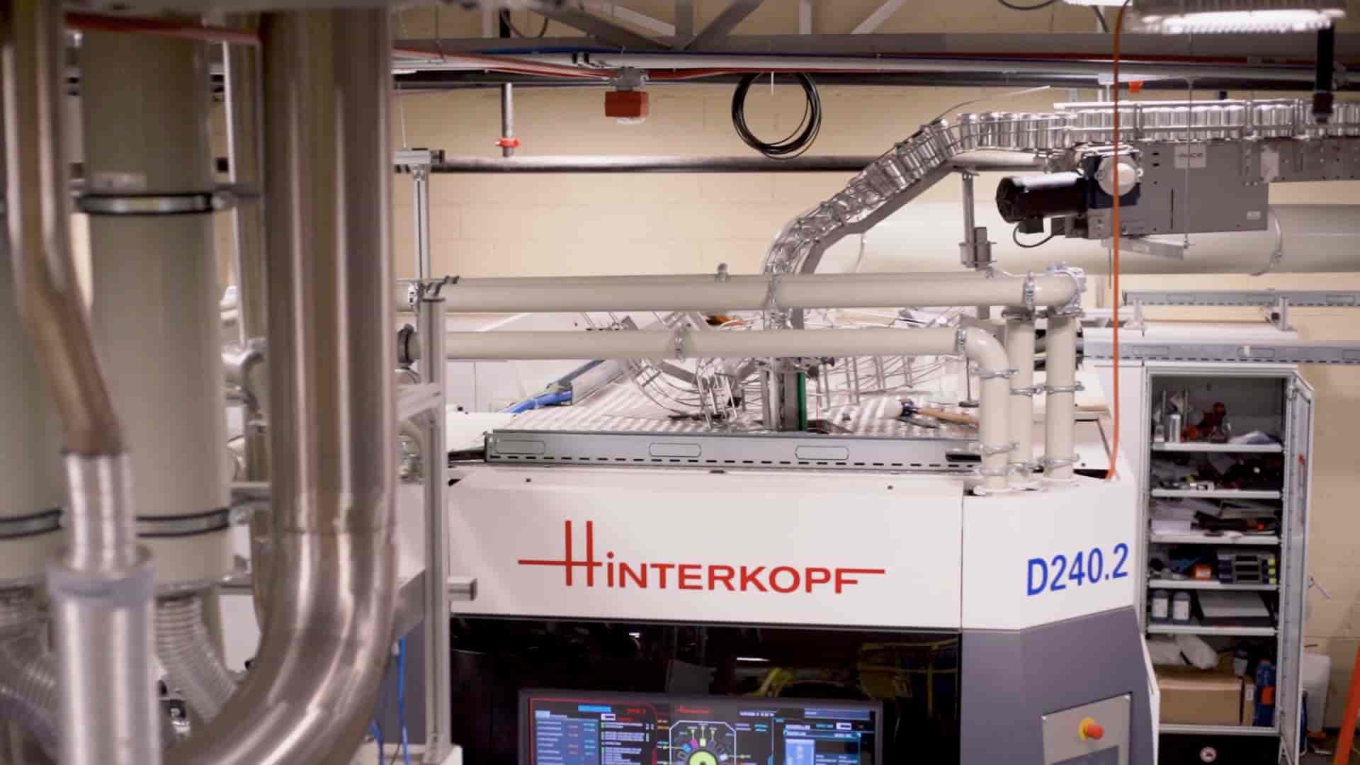 Custom printed aluminum beverage cans running through production